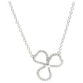 Tiffany & Co Tiffany Open Paper Diamond Halskette Silber