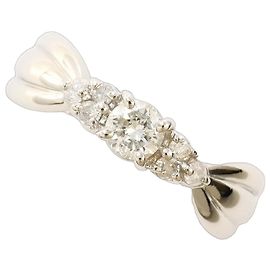 Autre Marque PT900 Platinum Band Ring with Diamond Other