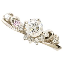 Autre Marque PT900 Platinring mit Diamanten Pink Blau Andere