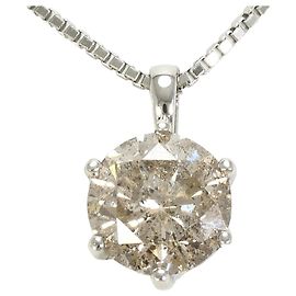 Autre Marque Platinhalskette mit Diamantanhänger Andere