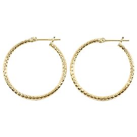 Autre Marque Orecchini a cerchio in oro giallo 14K D'oro