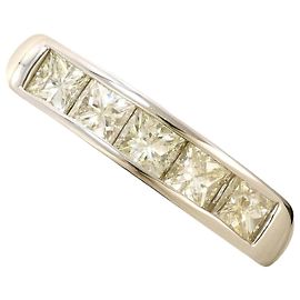 Autre Marque Platin-Ring mit gelbem Diamanten Andere Gelb