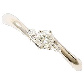 Autre Marque PT900 Platinum Band Ring with Diamonds Other