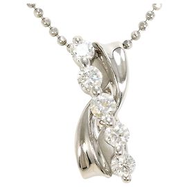 Autre Marque PT900 Platinhalskette mit 0,517ct Diamant Andere