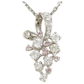 Autre Marque Colar de platina PT900 com diamante rosa Rosa Outro