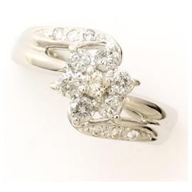 Autre Marque PT900 Platinum Diamond Band Ring Other