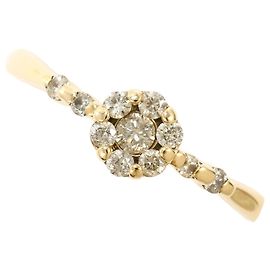Autre Marque 10K Gelbgold-Ring mit Diamant Golden