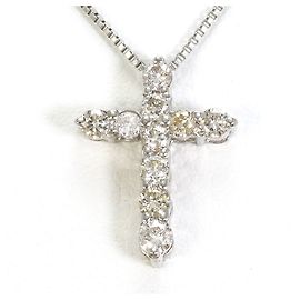 Autre Marque Diamond Pendant Necklace in Platinum Other