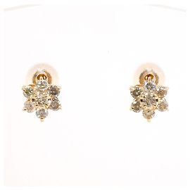 Autre Marque Orecchini a lobo con diamanti e oro rosa 14K D'oro