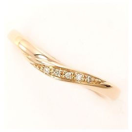 Autre Marque 4°C Pink Gold Band Ring with Diamond Golden