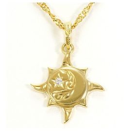 Autre Marque Collier en or jaune 14K avec diamants Doré