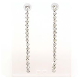 Autre Marque 14K White Gold Drop Earrings with Diamonds Golden