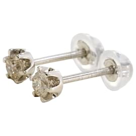 Autre Marque Platinum Diamond Stud Earrings Other