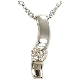 Autre Marque PT900 Platinum Necklace with Diamond Other