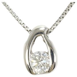 Autre Marque Platinum Necklace with Diamond Other