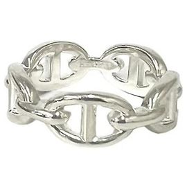 Hermès Hermes Enchainée Band Ring in Silver 925 Silvery