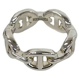 Hermès Hermes Chaine d'Ancre Enchainée Ring Silvery