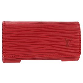 LOUIS VUITTON Epi Multicles 4 Key Case Red M63827 LV Auth 179511M Red