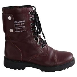 Zadig & Voltaire Bordeaux biker boots Dark red