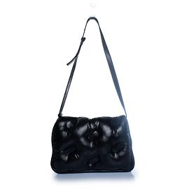 Diesel, bolsa puffer preta de ombro Preto