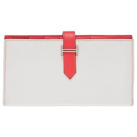 Hermès HERMES Bearn Accessory in White Leather - 103545 White