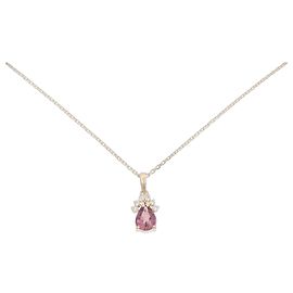 Autre Marque Colar de tourmalina e diamantes Au750 Dourado