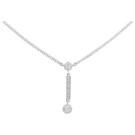 Autre Marque Pt850 Diamant Halskette Silber