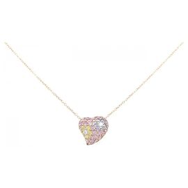 Autre Marque Collier en saphir et diamants Au750 Rose