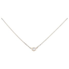 Autre Marque Colar de ouro rosa Au750 e diamantes Rosa
