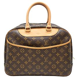 Louis Vuitton Deauville Handbag in Brown Monogram Brown