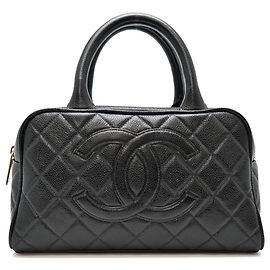Borsa a mano Chanel Coco Mark Mini Boston Nero