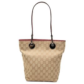 Gucci Beige GG Canvas Eclipse Tote Beige