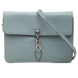 Borsa a tracolla convertibile Jackie in pelle di vitello blu Gucci Blu Blu chiaro