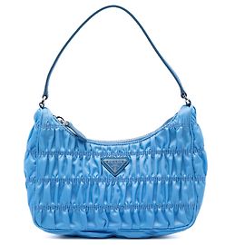 Prada Blue Tessuto Gaufre Re Edition Shoulder Bag Blue Light blue