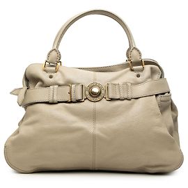 Burberry Gray Leather Lambeth Tote Brown