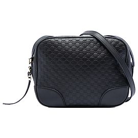Borsa a tracolla Gucci Black Microguccissima Bree Nero