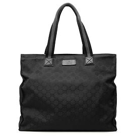 Gucci Black GG Nylon Web Tote Black