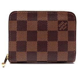 CARTERA LOUIS VUITTON ZIPPY N63070 EN LIENZO DAMIER EBENE Castaño