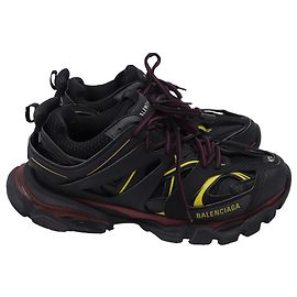 Balenciaga Track Sneakers in Black Polyurethane Black