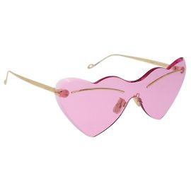 Lunettes de soleil LOEWE métal Gold Tone Auth 182875M Autre