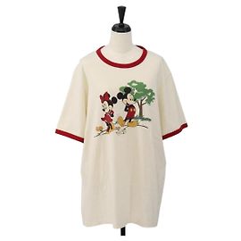 Camiseta de manga curta Coach CoachxDisney de algodão L Branco Auth 167323M Branco