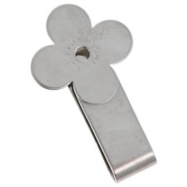 LOUIS VUITTON Clip per denaro metallo Silver M64691 LV Auth 181453A Argento