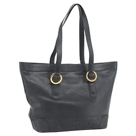 Autre Marque Borsa Tote TIFFANY&Co. in pelle nera e oro Auth ka4487 Nero D'oro