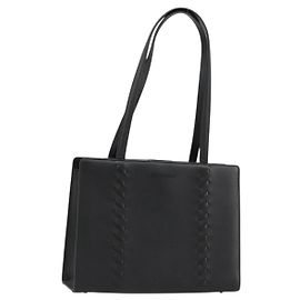 Borsa Tote SAINT LAURENT in pelle nera Auth 182432 Nero