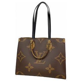 Borsa Tote Louis Vuitton Monogram Giant Reverse OnTheGo MM Marrone