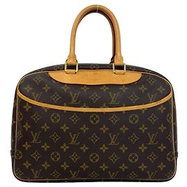 Sac à main Louis Vuitton Vintage Deauville en cuir monogramme Marron