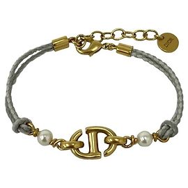 Pulseira Charm Cinza e Marinho Christian Dior Marrom Branco Azul marinho