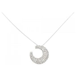 Autre Marque Colar de ouro branco Au750 e diamantes Prata