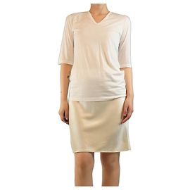 Jil Sander T-shirt bianca con scollo a V - taglia M Bianco