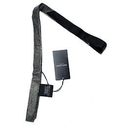 Saint Laurent, Corbata tuxedo con strass Negro Plata